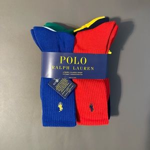Ralph Lauren Colorful Crew Socks 6-pack